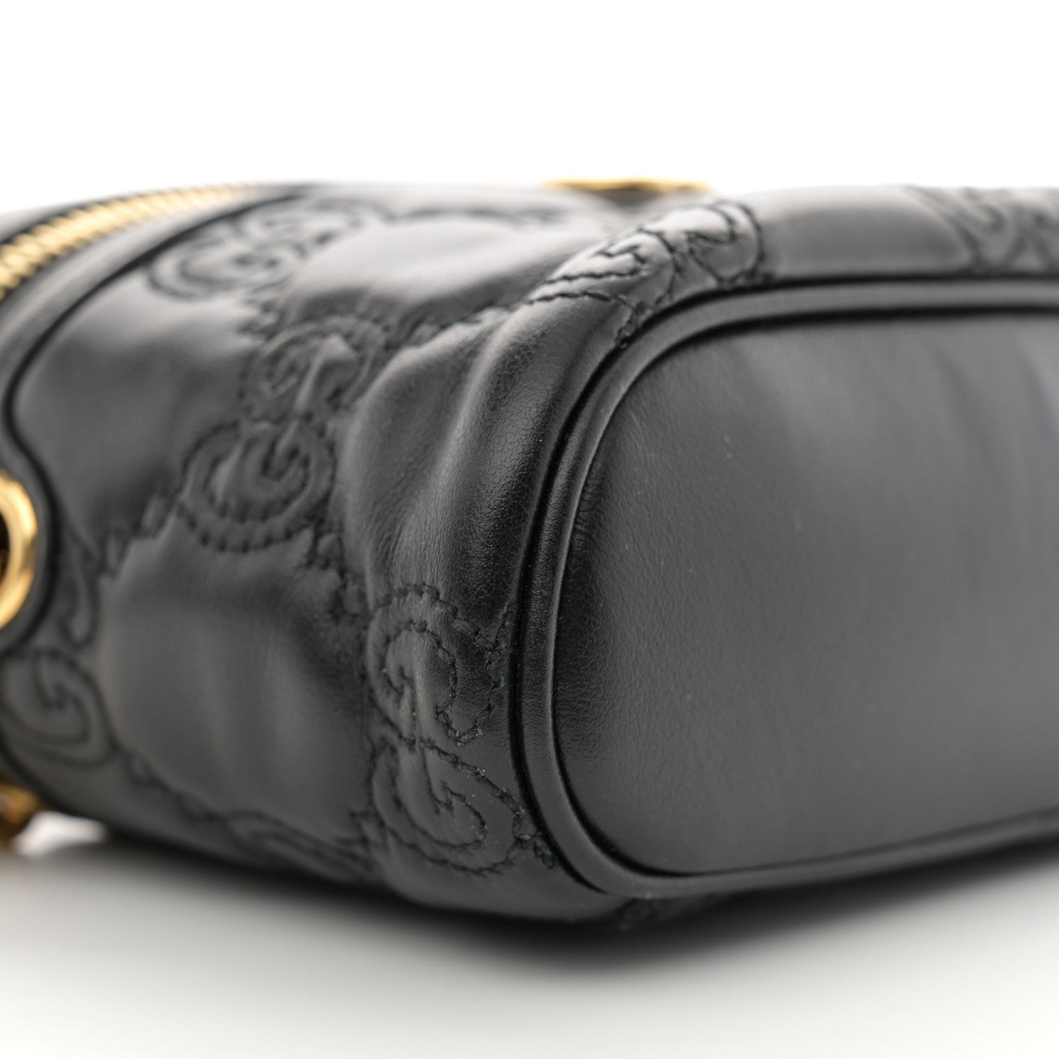 Gucci Calfskin GG Matelasse Mini Top Handle Bag Black 9 of 10