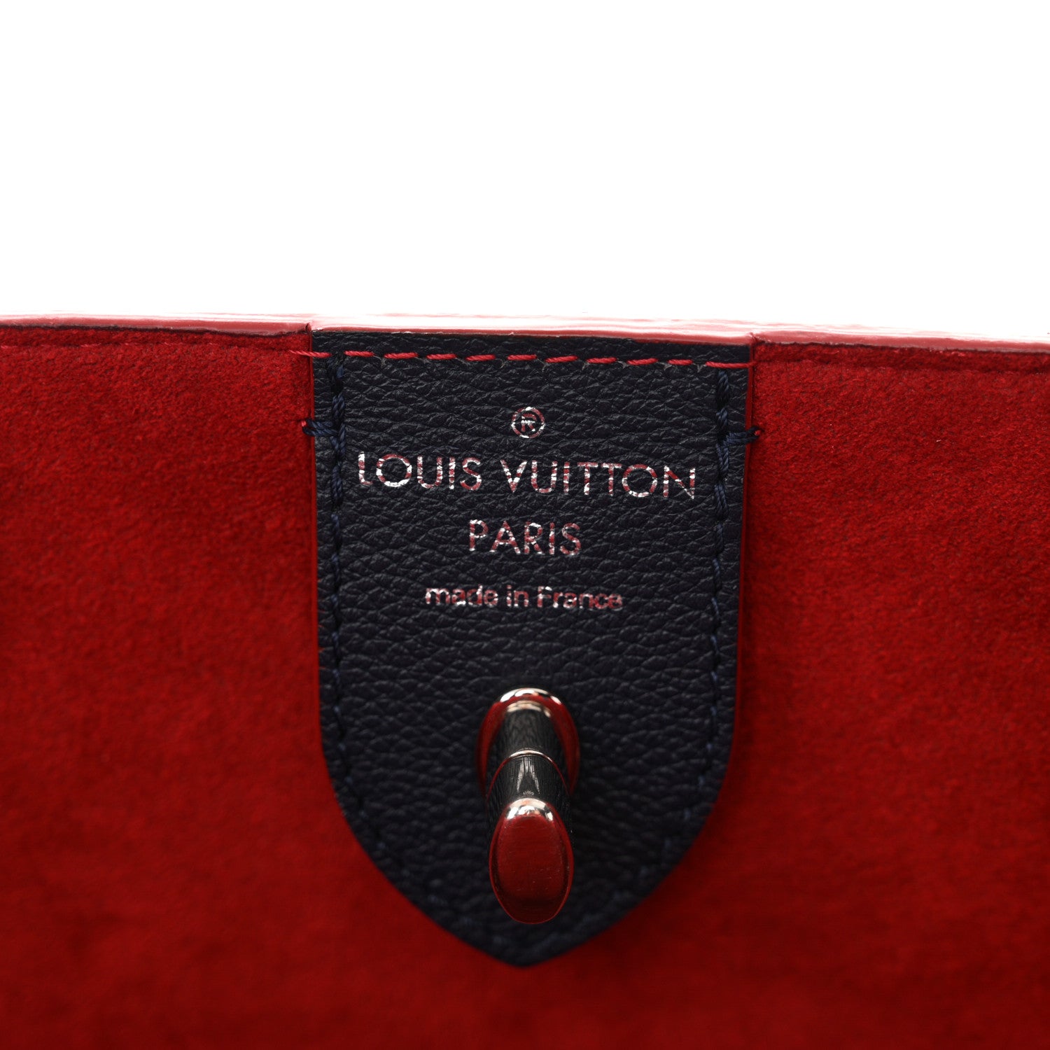 Louis Vuitton Calfskin Braided Lockme Cabas Marine Rouge 6 of 14