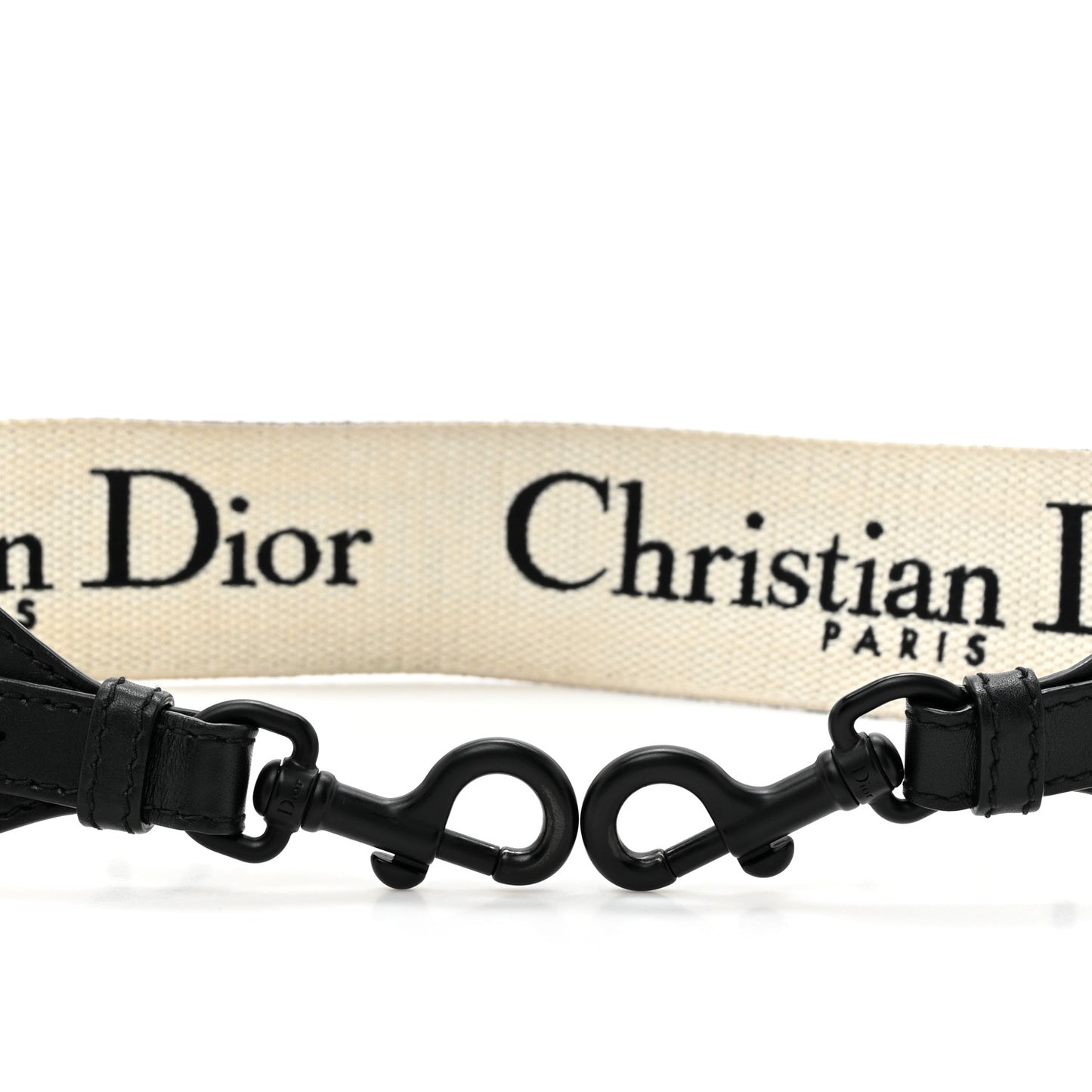 Canvas Embroidered Shoulder Strap Black Ultramatte