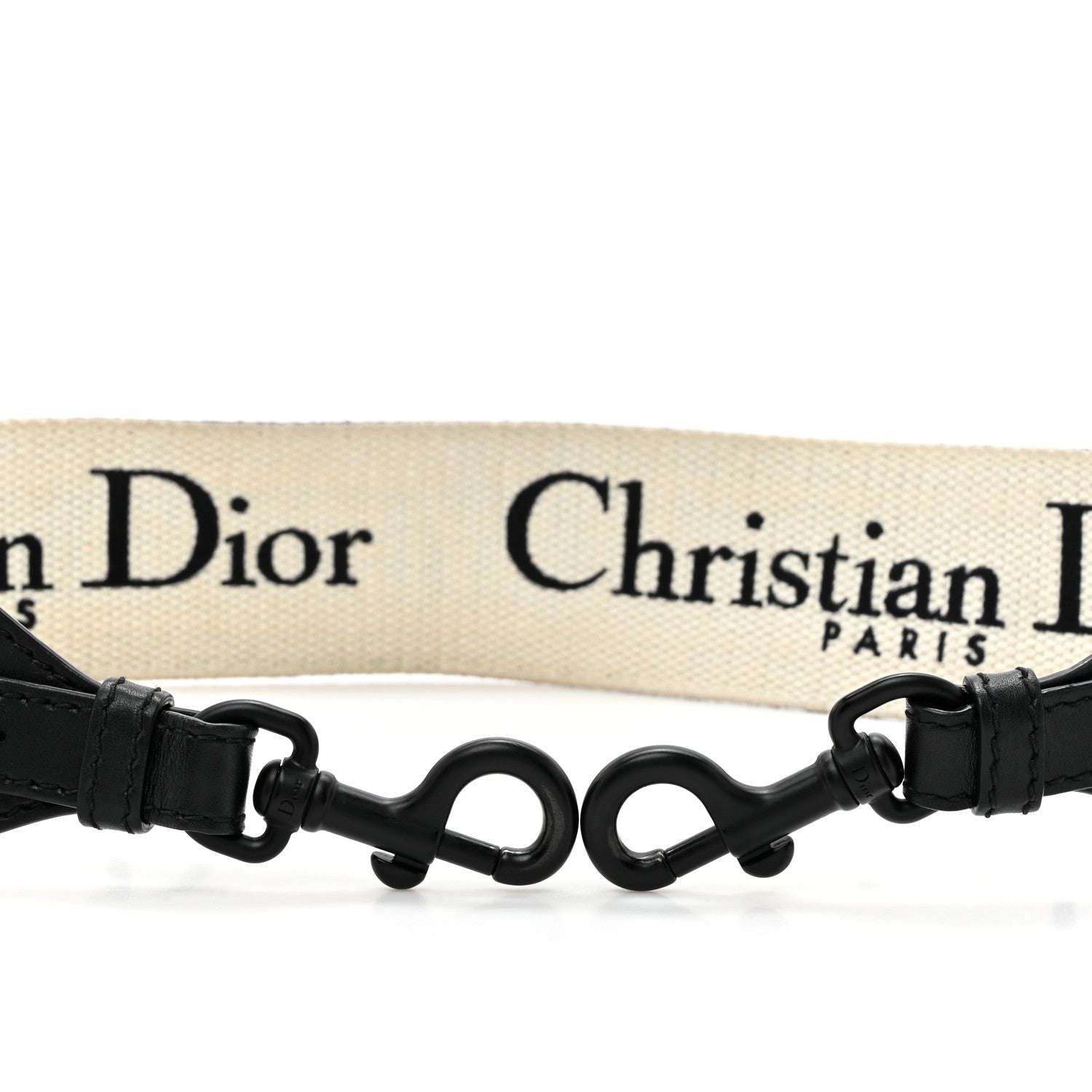 Christian Dior Canvas Embroidered Shoulder Strap Black Ultramatte 3 of 5