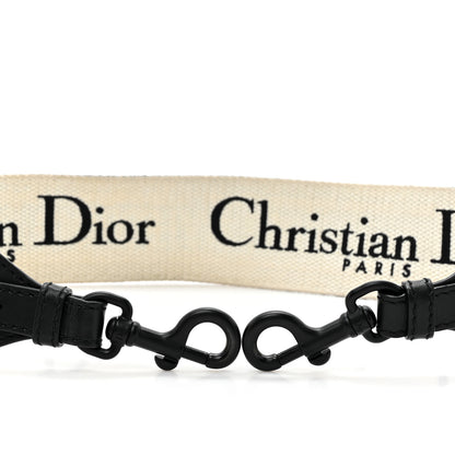 Christian Dior Canvas Embroidered Shoulder Strap Black Ultramatte 3 of 5