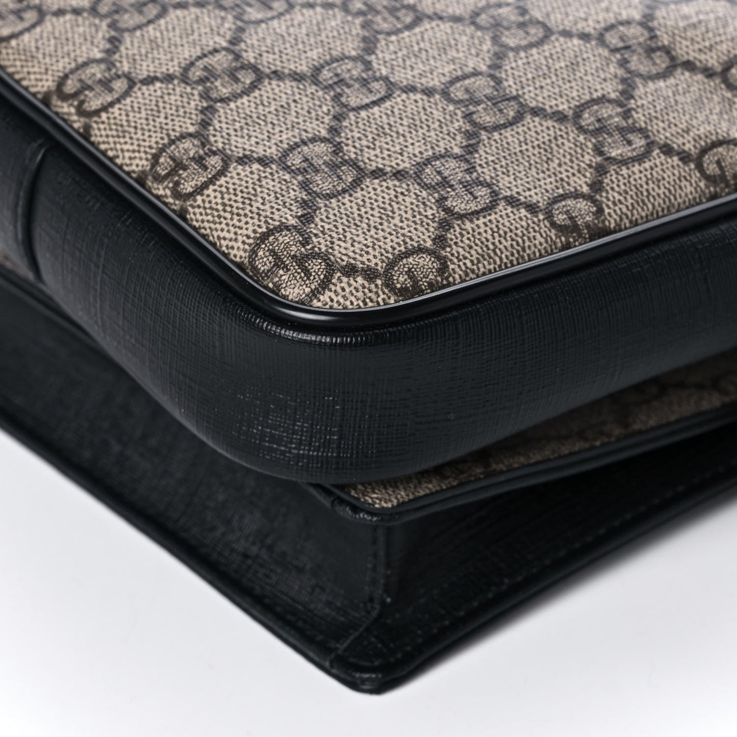GG Supreme Monogram Web Belt Bag Black