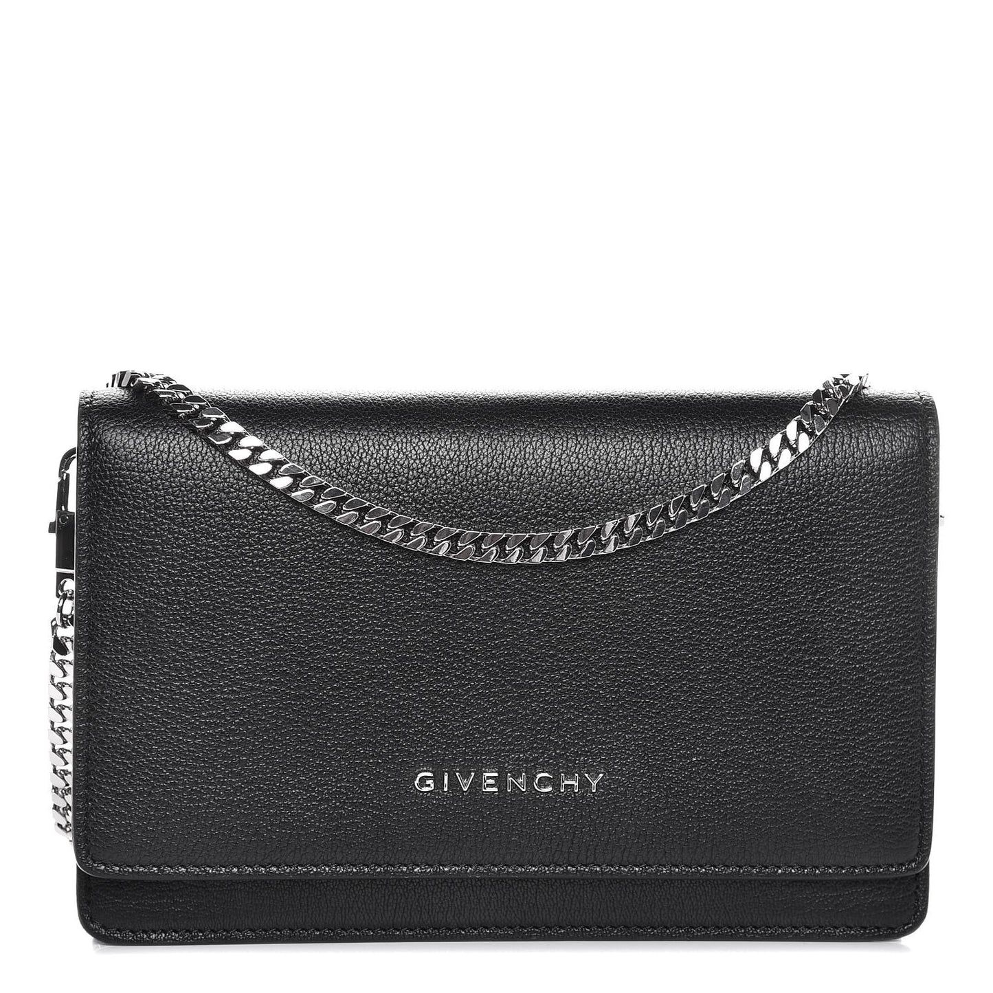 Sugar Goatskin Pandora Chain Wallet Black