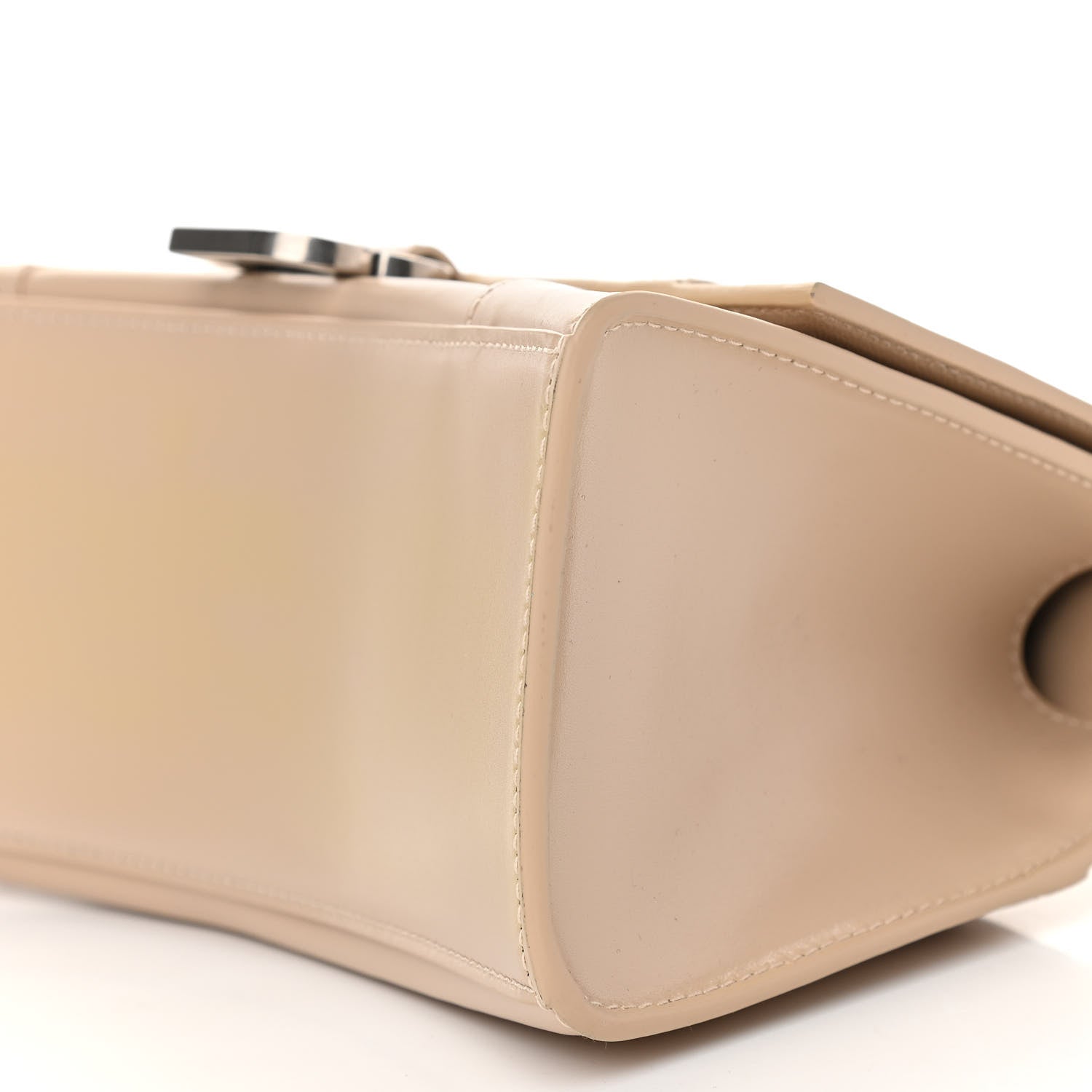 Balenciaga Shiny Box Calfskin Small Hourglass Top Handle Bag Light Beige 8 of 8