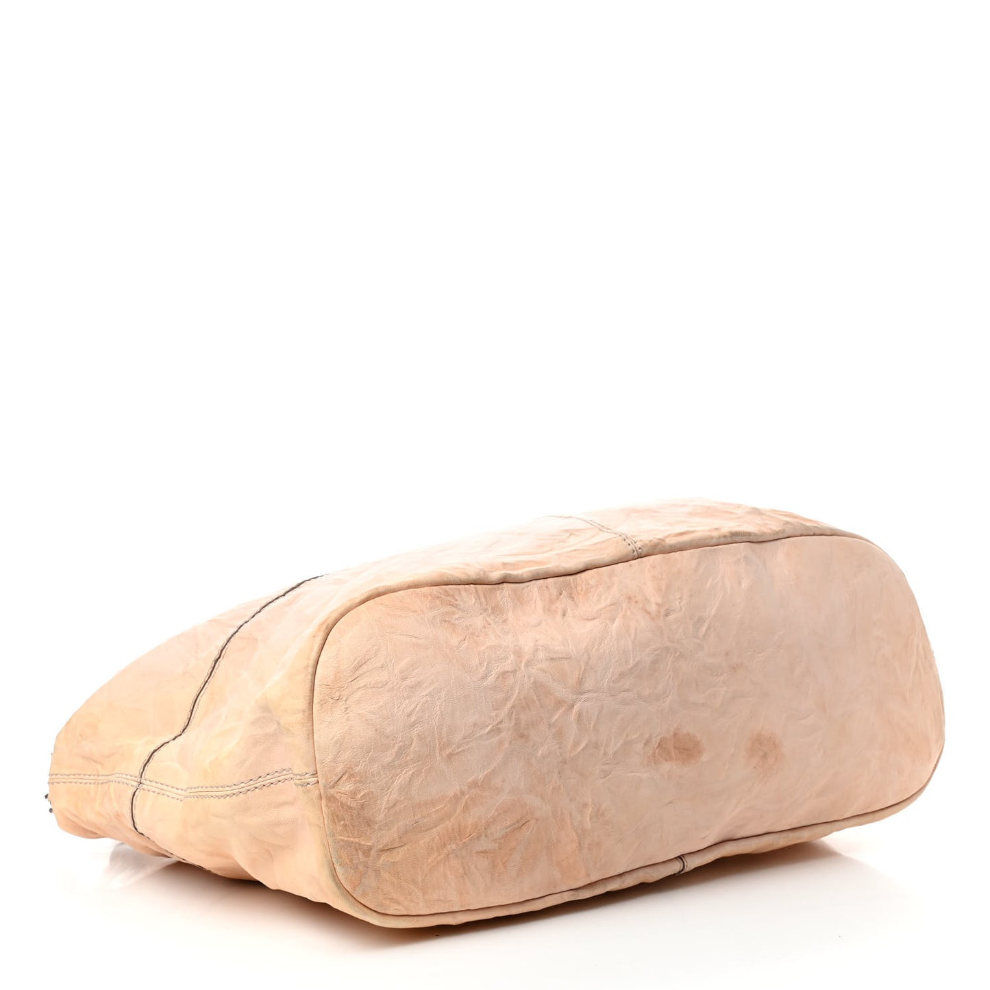 Wrinkled Lambskin Large Nightingale Beige