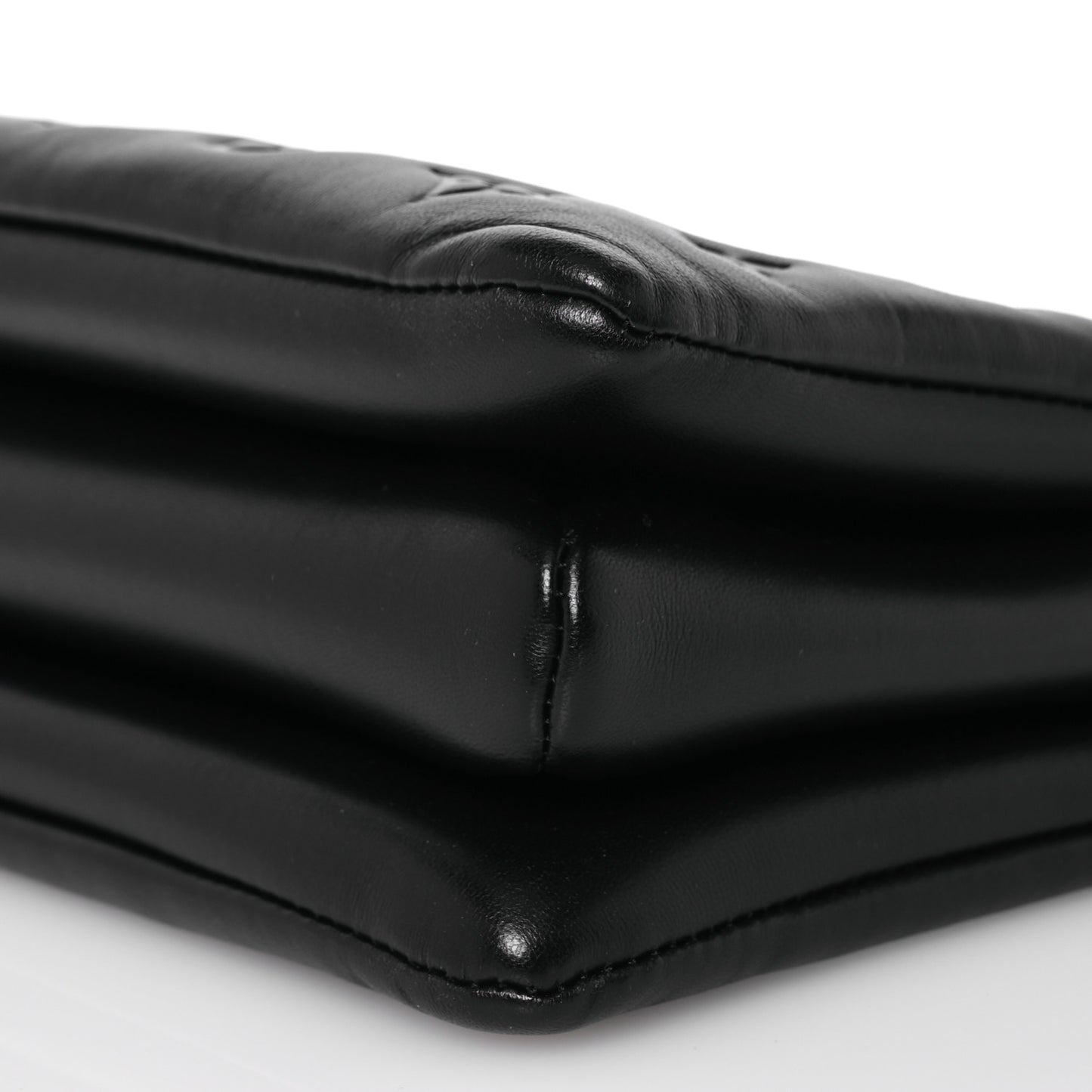 Lambskin Embossed Monogram Coussin PM Black