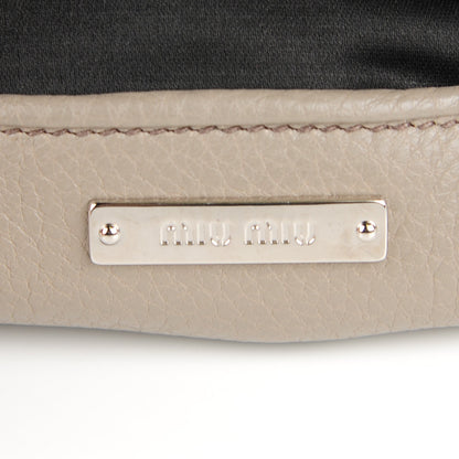 Miu Miu Goatskin Madras Shoulder Bag Argilla 6 of 8