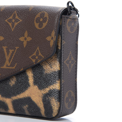 Louis Vuitton Monogram Animal Print Pochette Felicie Chain Wallet 13 of 13