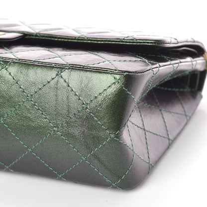 Chanel Metallic Calfskin Quilted 2.55 Reissue 226 Flap Green 9 of 10