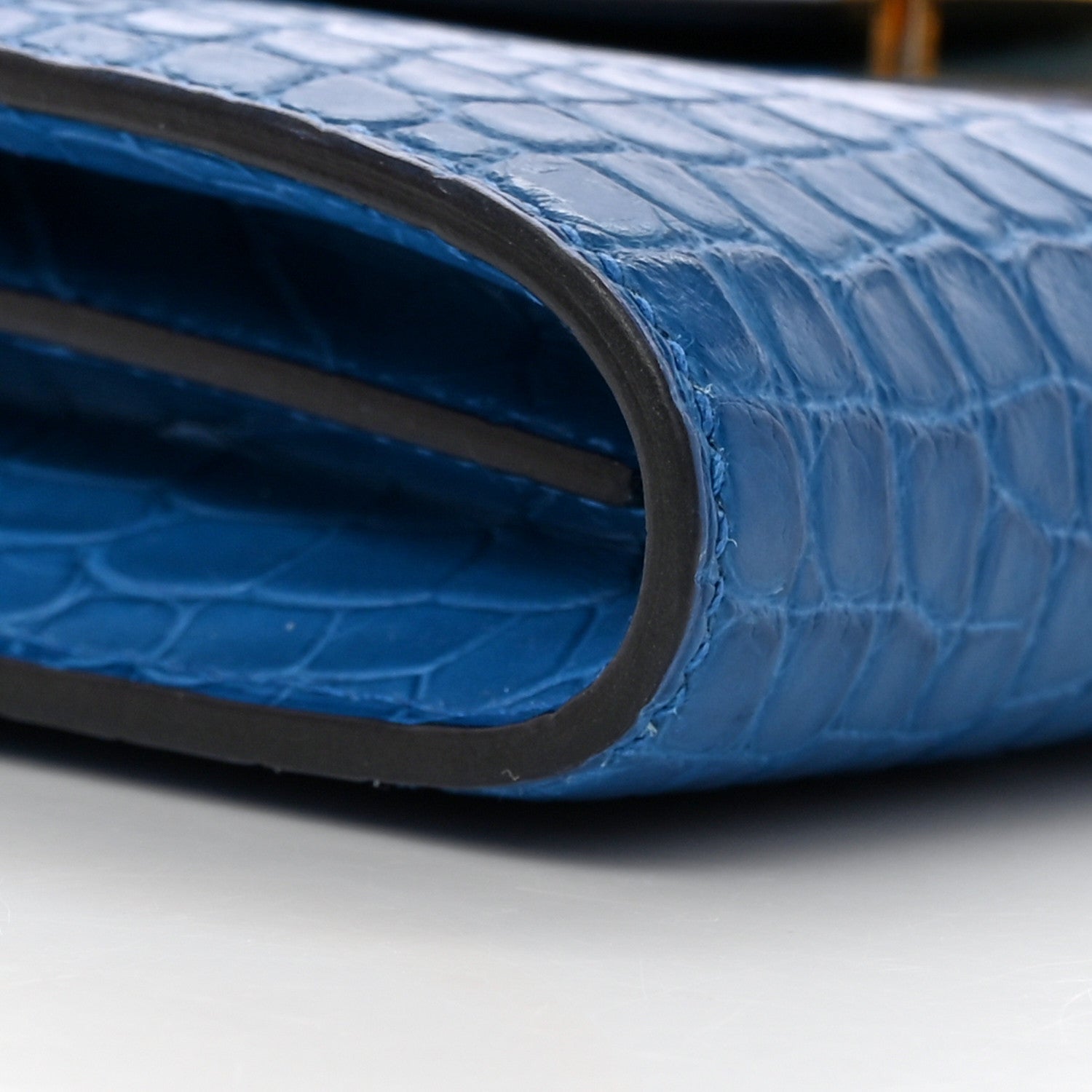 Hermes Matte Alligator Constance Long Wallet To Go Bleu Zellige 9 of 13