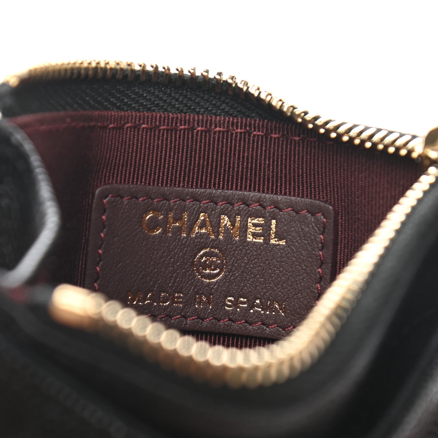 Chanel Caviar Quilted CC Zip Card Holder Black 7 of 8