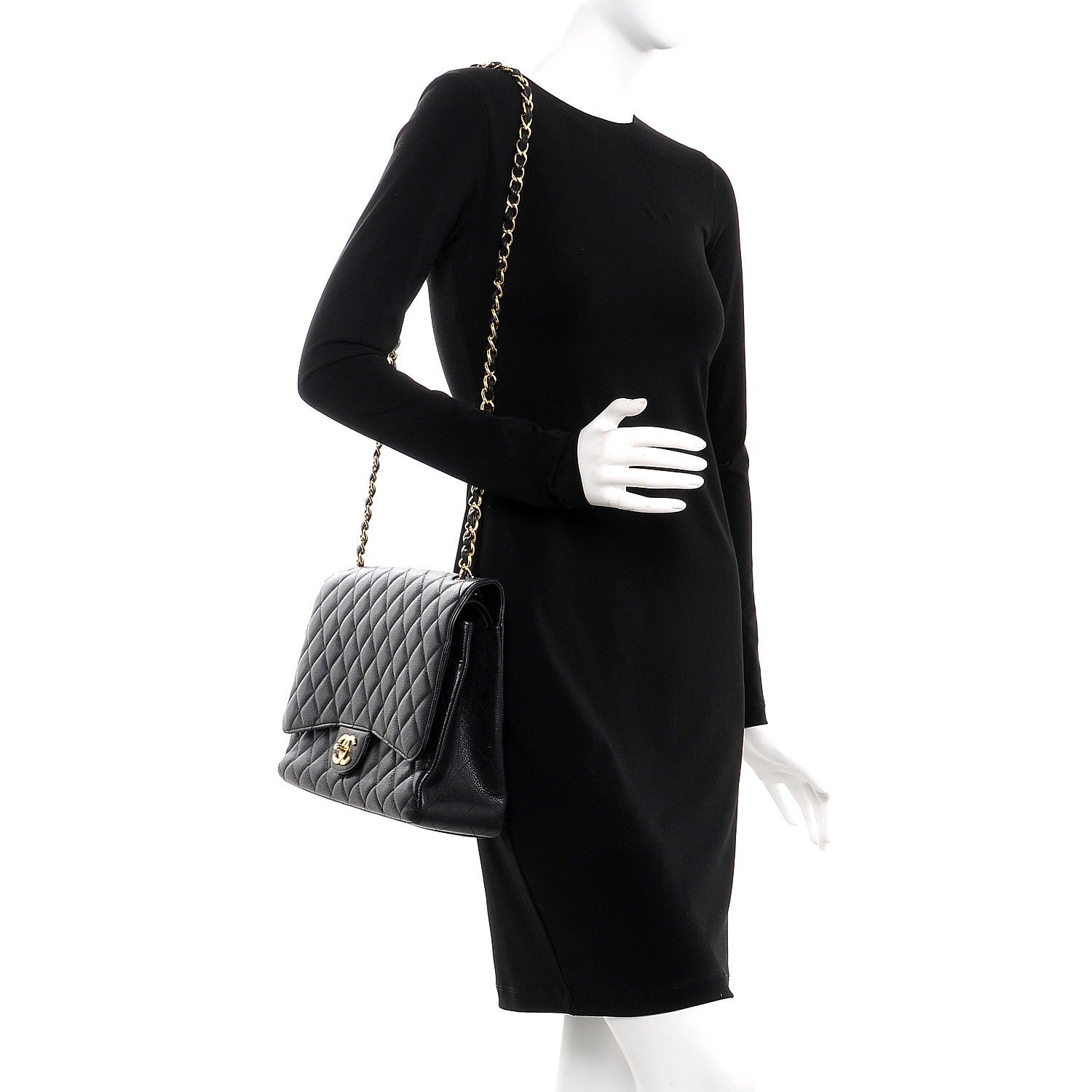 Chanel Caviar Quilted Maxi Double Flap Black 4 of 18