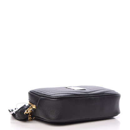 Saint Laurent Grain De Poudre Matelasse Monogram Mini Lou Camera Bag Black 4 of 10