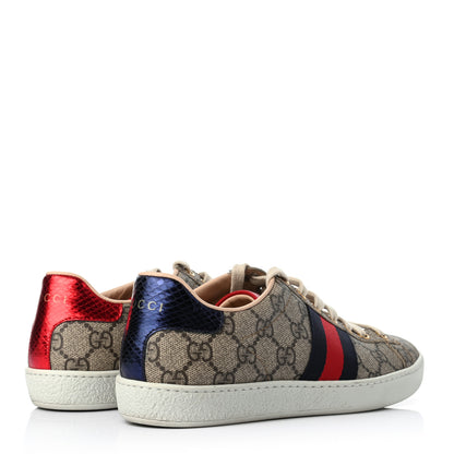 Gucci GG Supreme Monogram Womens Ace Low-Top Sneaker 36 Beige 4 of 7