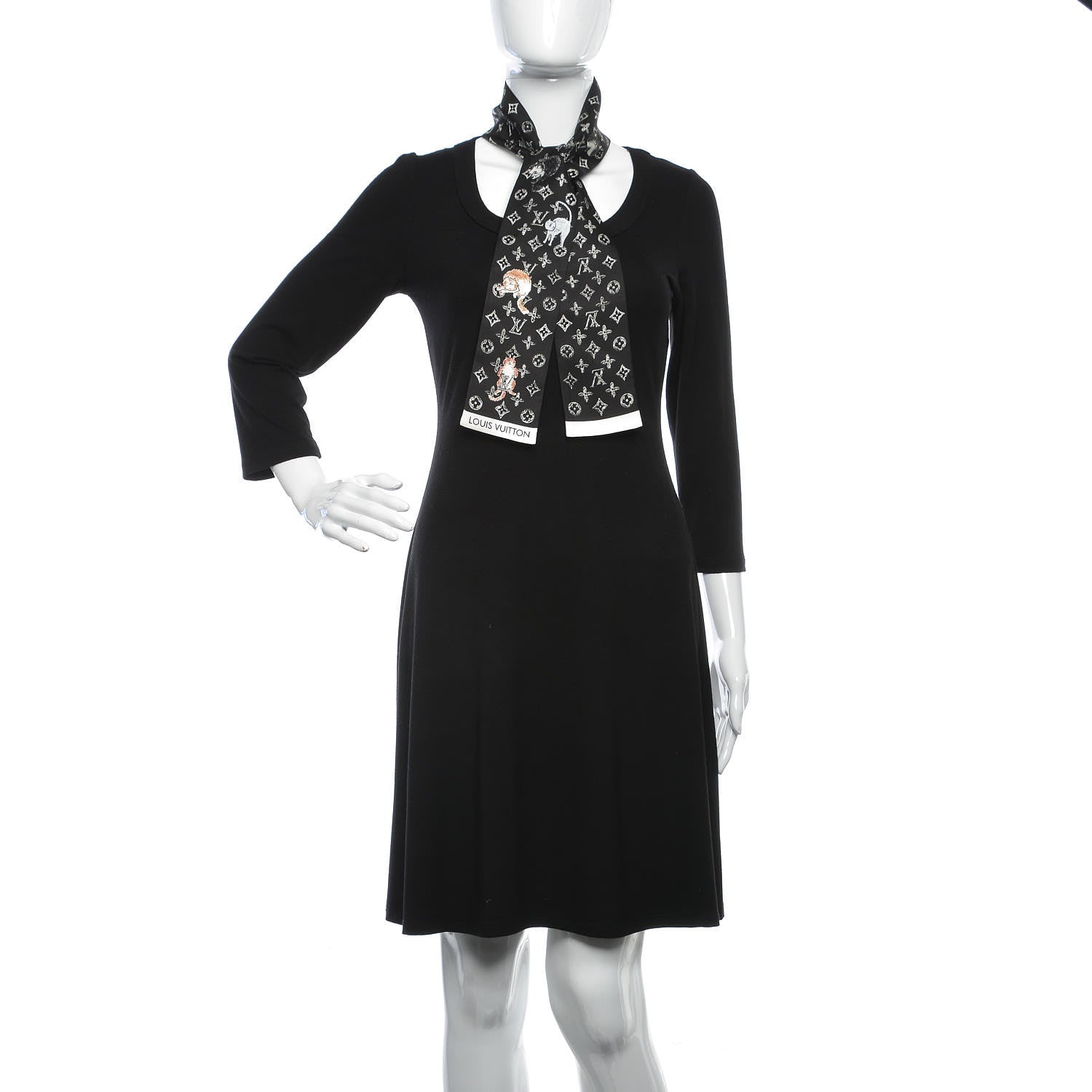 Louis Vuitton Silk Catogram Classic Bandeau Black 2 of 4