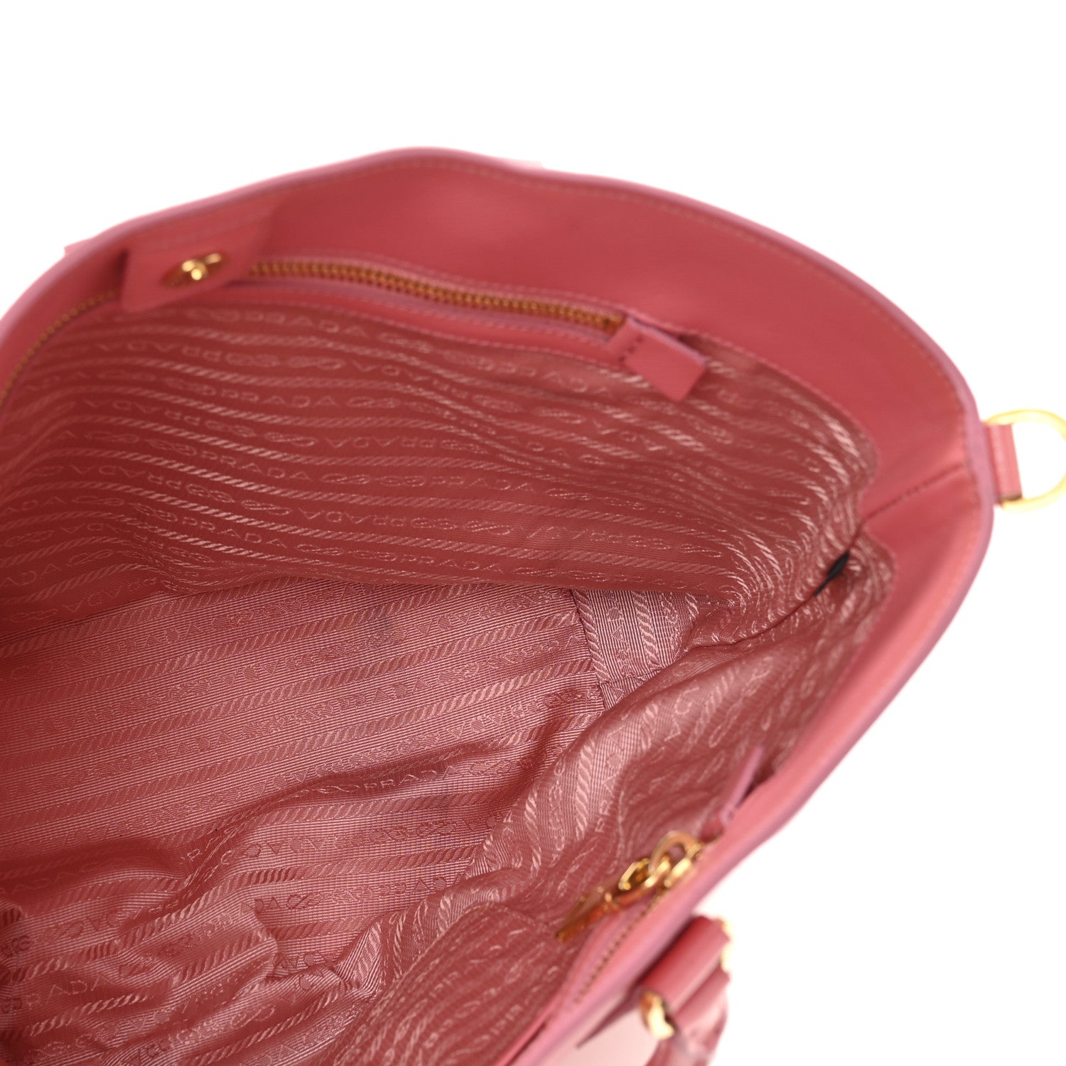 Prada Saffiano Vernice Galleria Shopping Tote Begonia 5 of 16