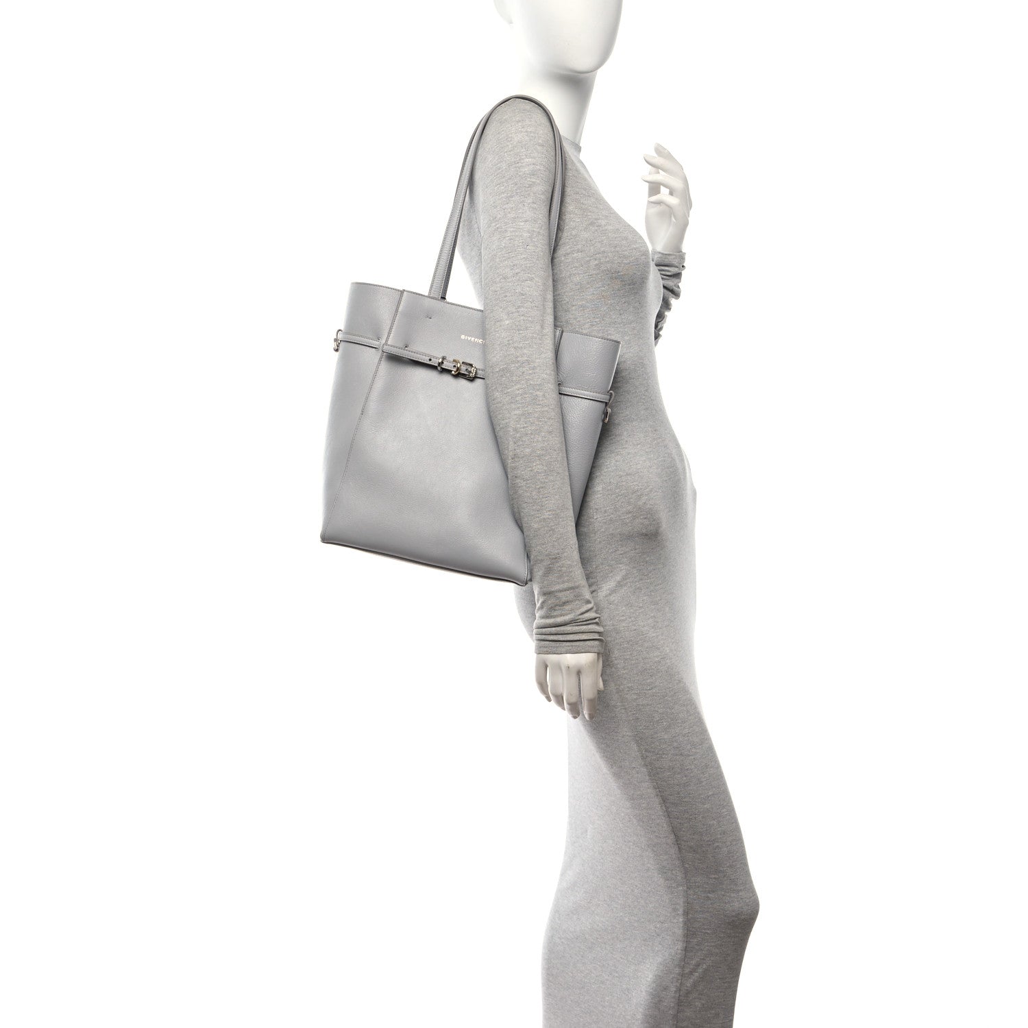 Givenchy Calfskin Small Voyou Small North South Tote Light Grey 2 of 11