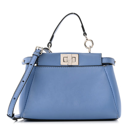 Fendi Shiny Nappa Micro Peekaboo Iconic Satchel Nebula 1 of 9