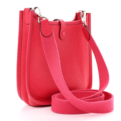 Hermes Taurillon Clemence Evelyne TPM Rose Extreme 3 of 10