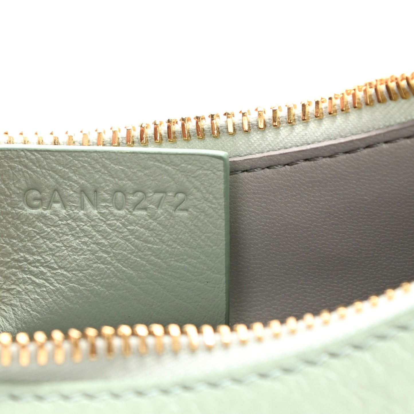 Smooth Calfskin Small Moon Cut Out Shoulder Bag Celadon