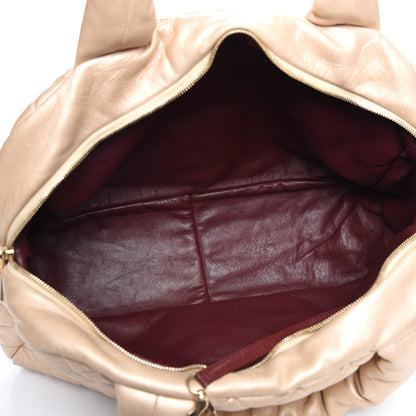 Chanel Metallic Lambskin Coco Cocoon Bowler Light Gold 5 of 15