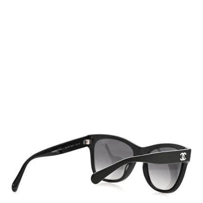 Chanel Acetate Polarized Square CC Sunglasses 5380 Black 4 of 8