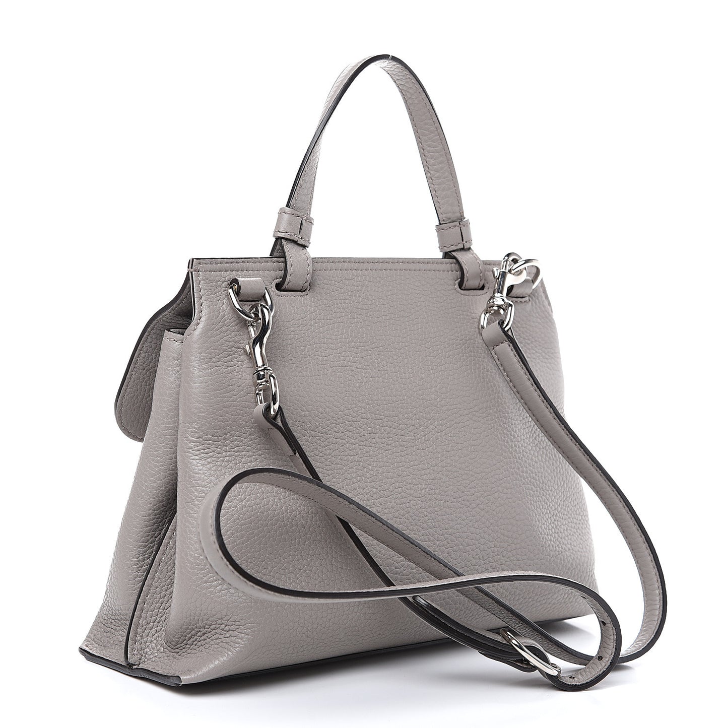 Cellarius Calfskin Small Bamboo Daily Top Handle Bag Storm Grey