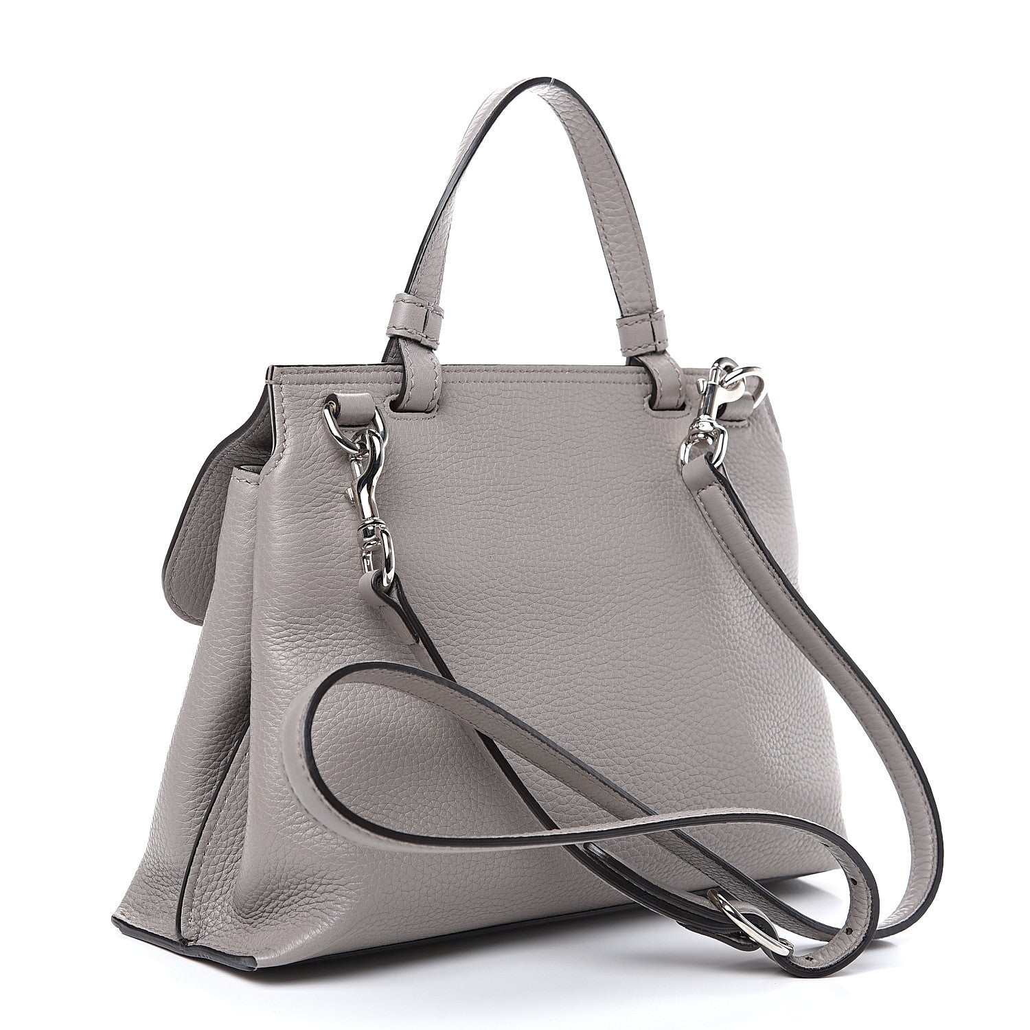 Gucci Cellarius Calfskin Small Bamboo Daily Top Handle Bag Storm Grey 2 of 9
