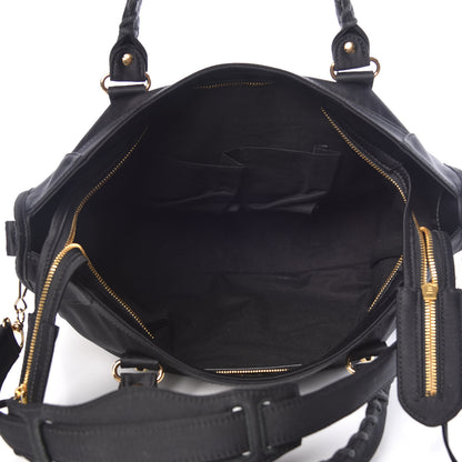 Balenciaga Satin Classic Gold Hardware City Black 8 of 11
