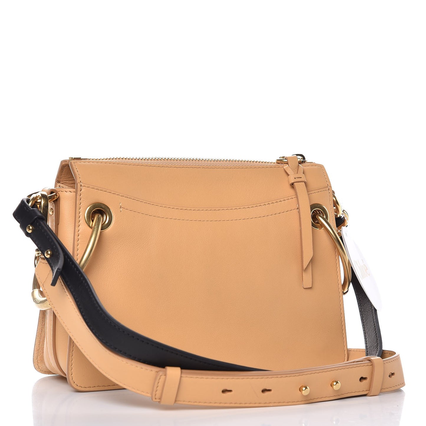 Calfskin Suede Small Roy Bag Bleached Brown