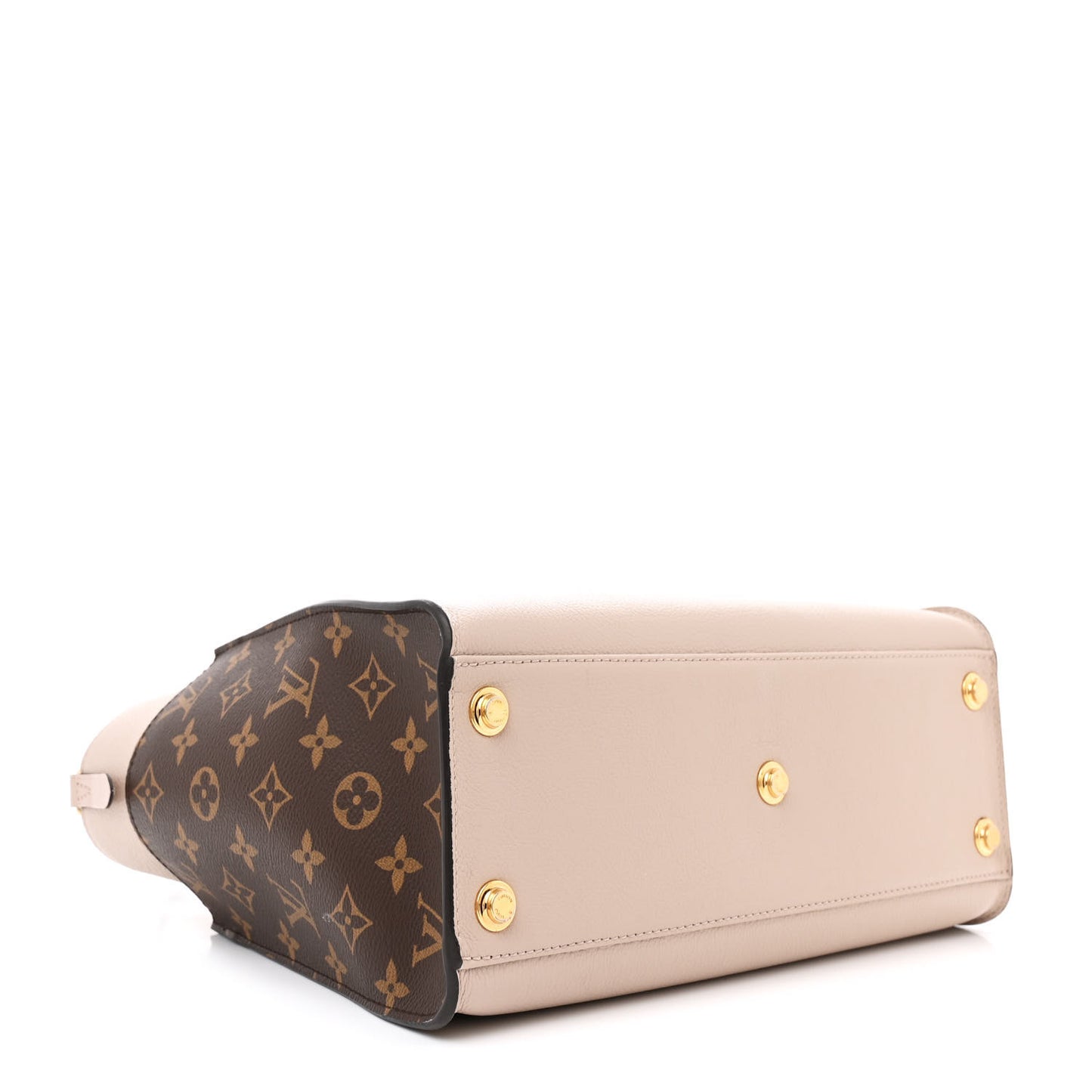 Calfskin Monogram On My Side MM Greige