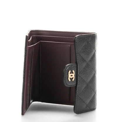 Chanel Caviar Quilted Compact Flap Wallet Black 5 of 8