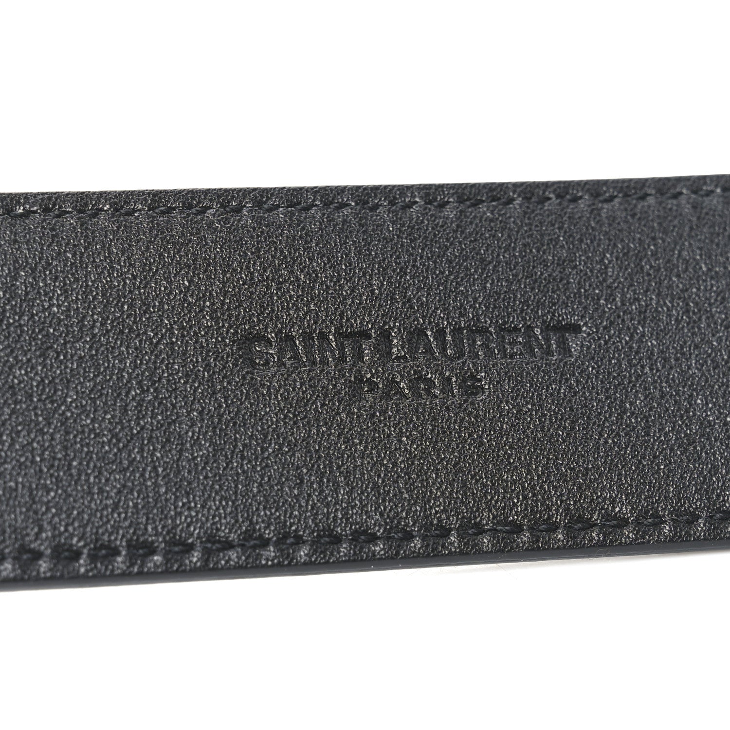 Saint Laurent Smooth Calfskin Monogram Square Buckle Belt 75 30 Black 5 of 5