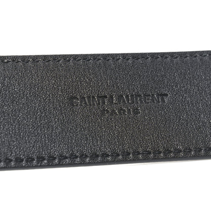 Saint Laurent Smooth Calfskin Monogram Square Buckle Belt 75 30 Black 5 of 5