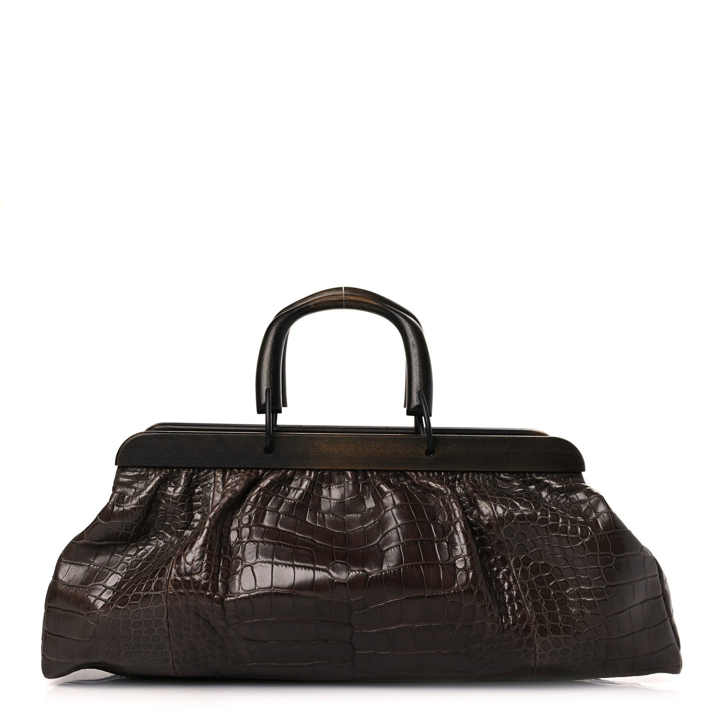 Wood Crocodile Tom Ford Doctor Bag Brown