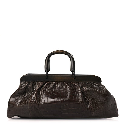 Gucci Wood Crocodile Tom Ford Doctor Bag Brown 1 of 10