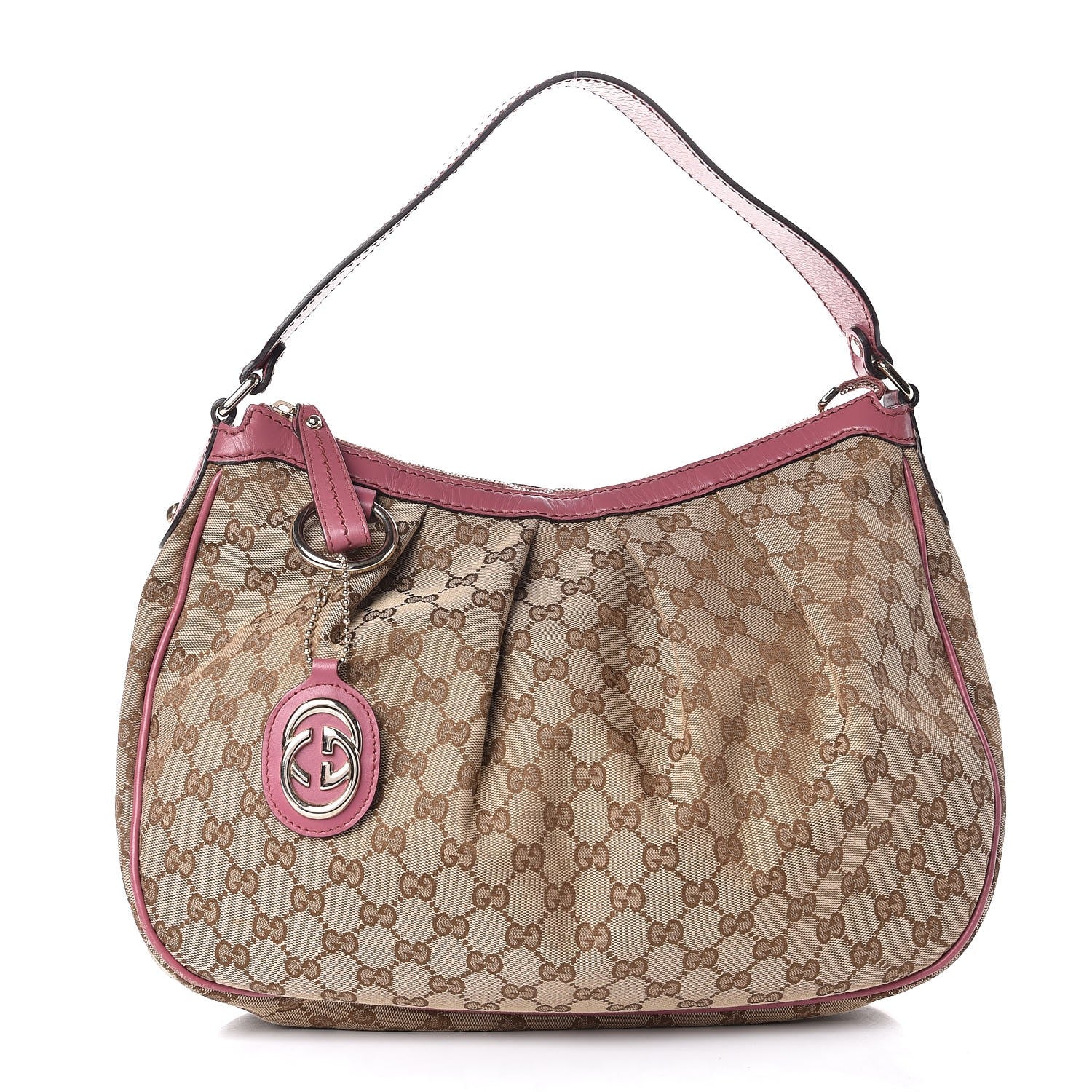 Gucci Monogram Medium Sukey Hobo Pink 1 of 14