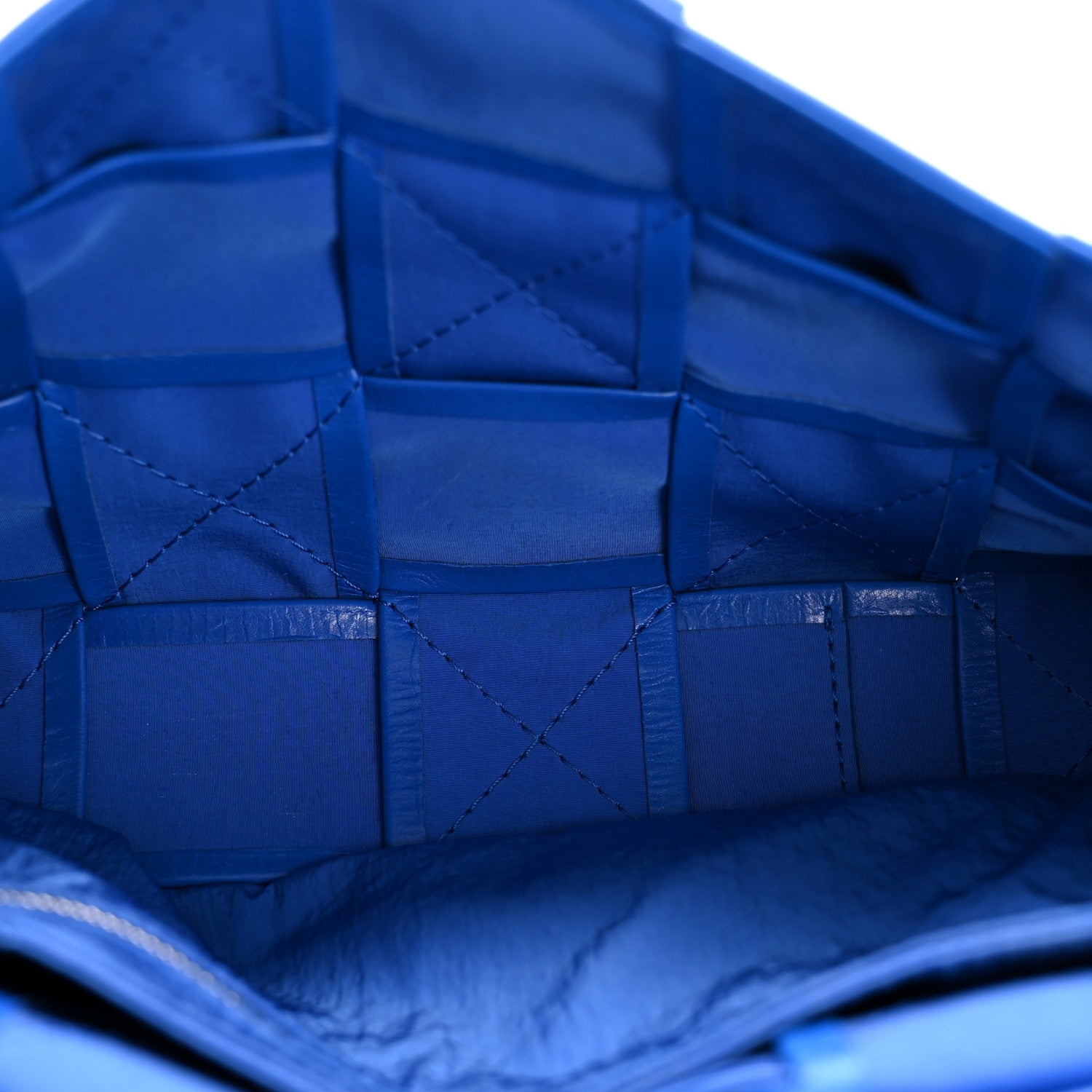 Bottega Veneta Paper Calfskin Maxi Intreccio Cassette Crossbody Bag Cobalt 5 of 15