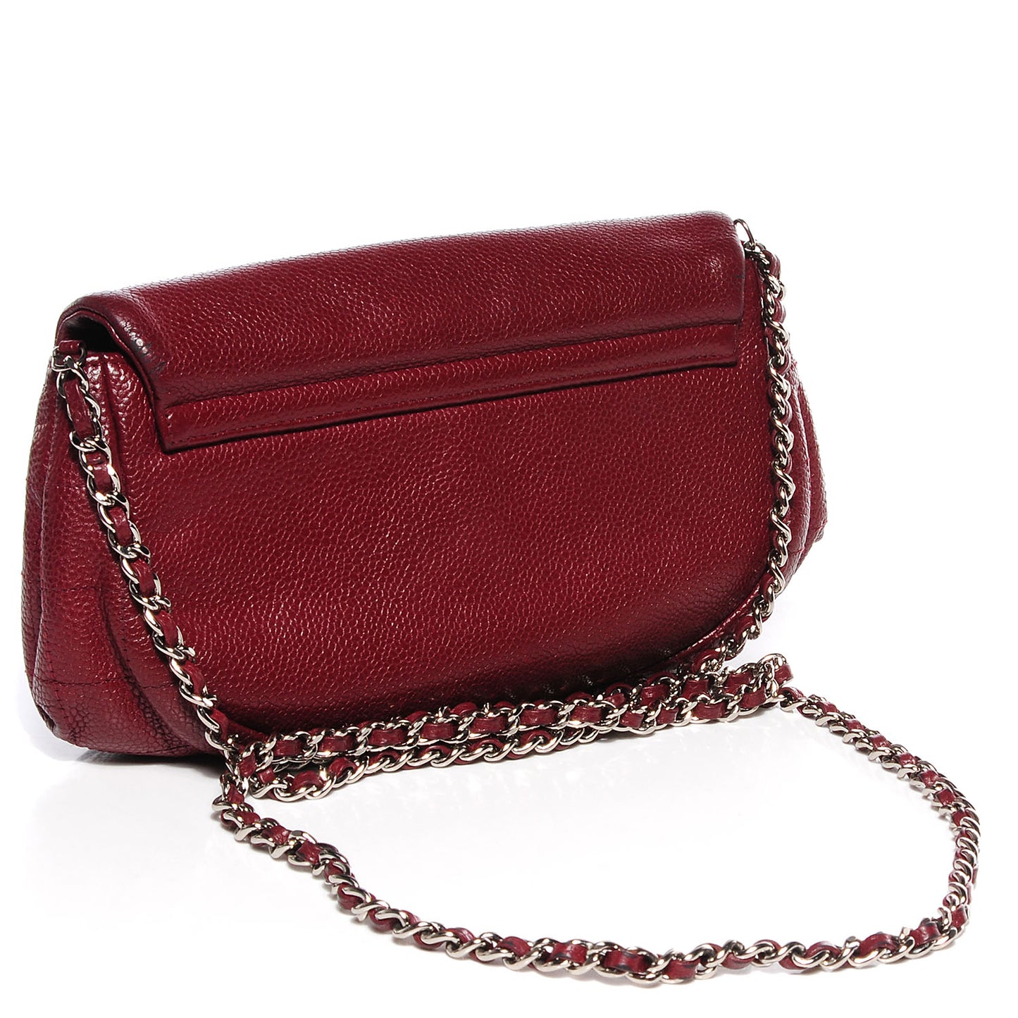 Caviar Half Moon Wallet On Chain WOC Dark Red