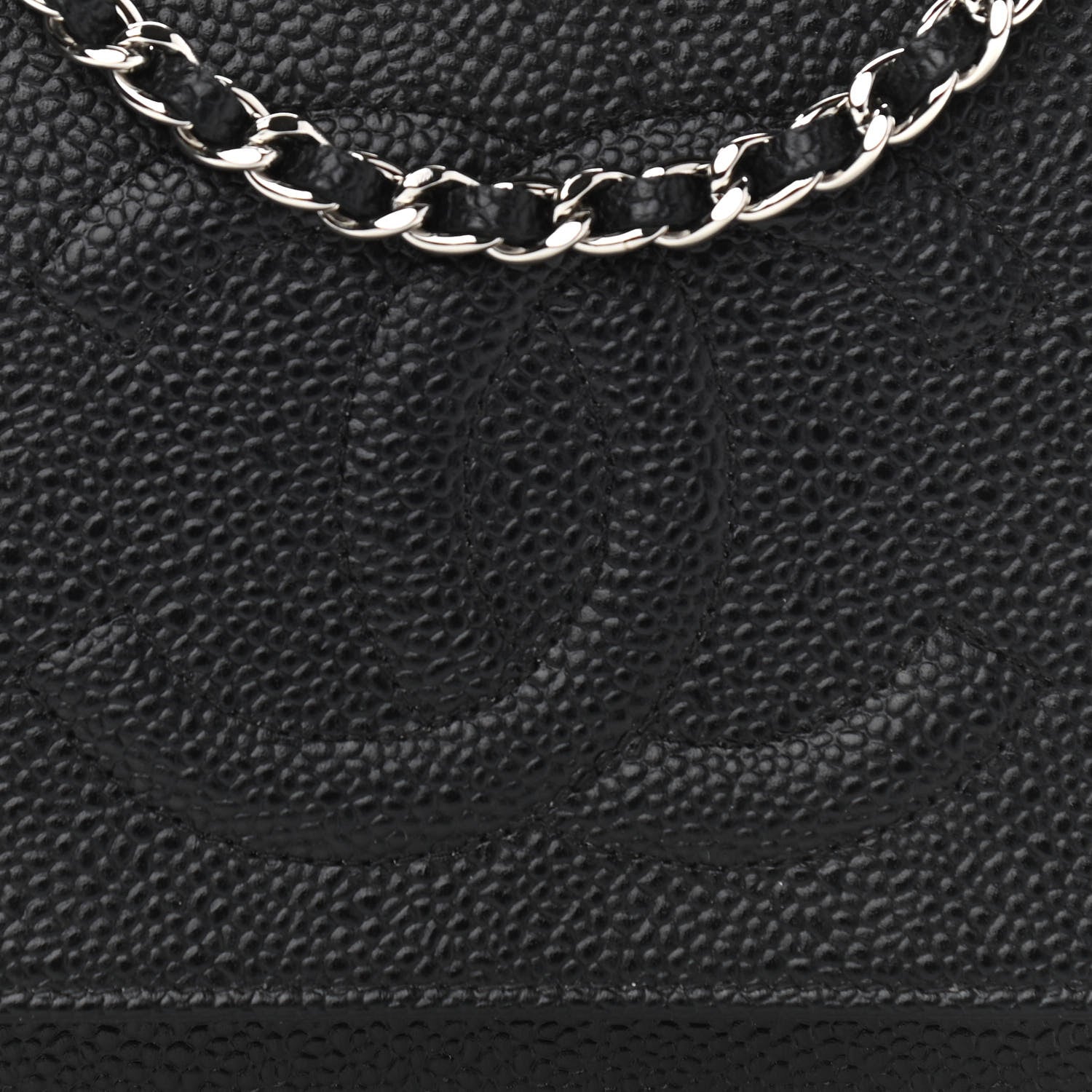 Chanel Caviar Timeless CC Wallet On Chain WOC Black 9 of 12