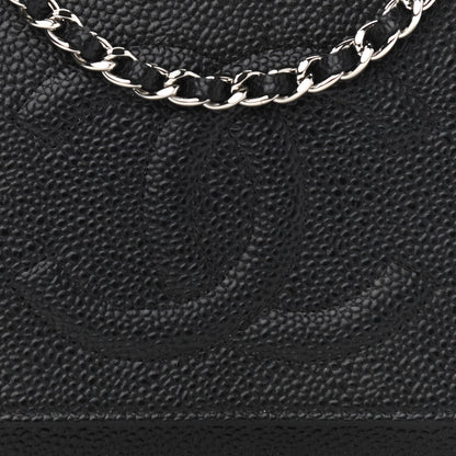 Chanel Caviar Timeless CC Wallet On Chain WOC Black 9 of 12