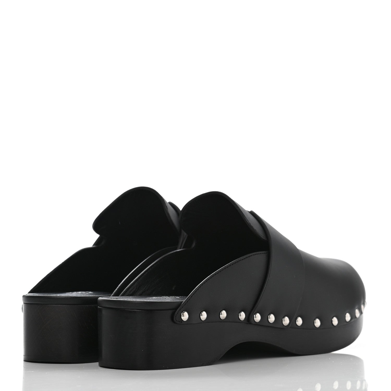 Hermes Calfskin Calya Mules 40 Black 4 of 10