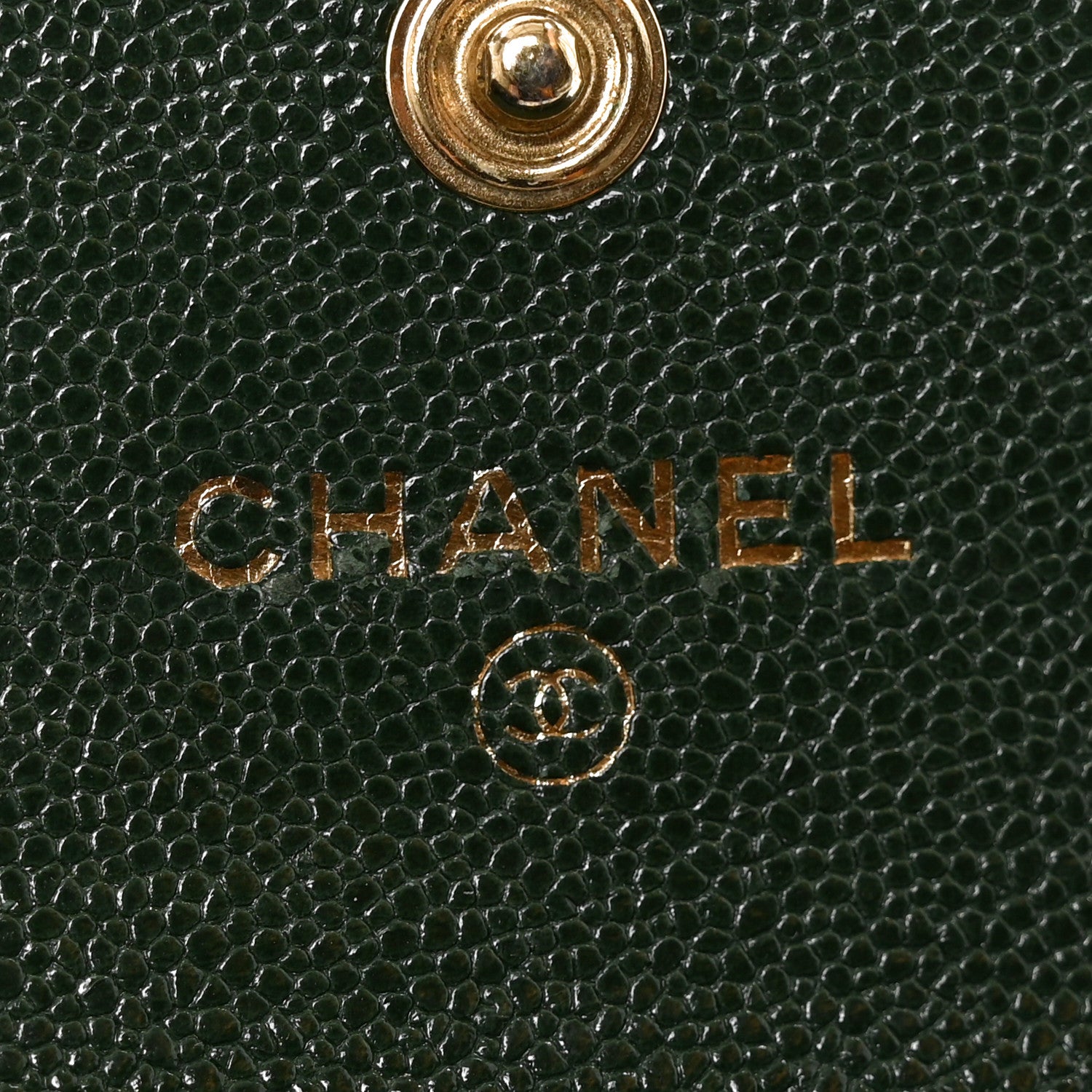 Chanel Caviar Chevron Quilted Boy Flap Card Holder Green 6 of 7
