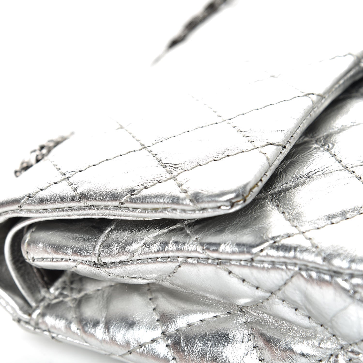 Chanel Metallic Aged Calfskin Quilted 2.55 Reissue 225 Flap Silver 16 of 16