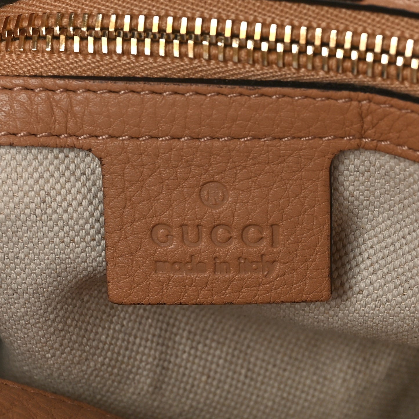Pebbled Calfskin Medium Bamboo Shopper Tote Camelia