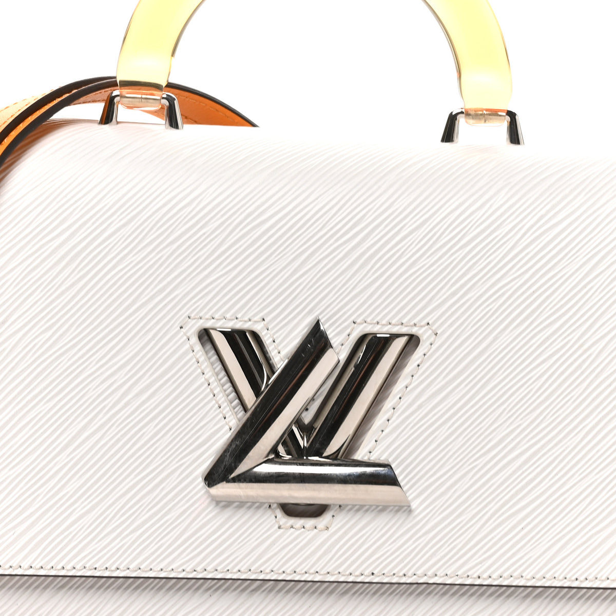 Louis Vuitton Epi Plexiglass Twist Shoulder Bag MM White 8 of 11