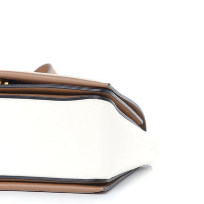 Celine Shiny Smooth Calfskin Medium Frame Shoulder Bag Tan Optic White 9 of 12