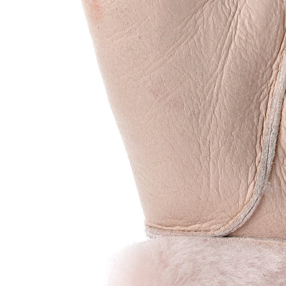 Chanel Shearling Quilted CC Gloves 7.5 Light Pink 11 of 13