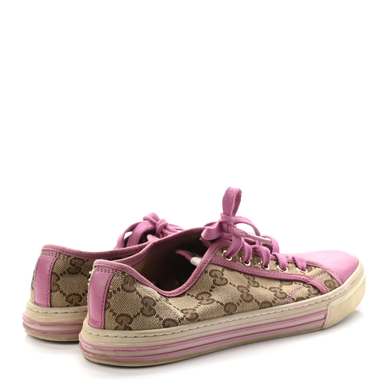 Gucci Monogram Womens Sneakers 37 Pink 4 of 13