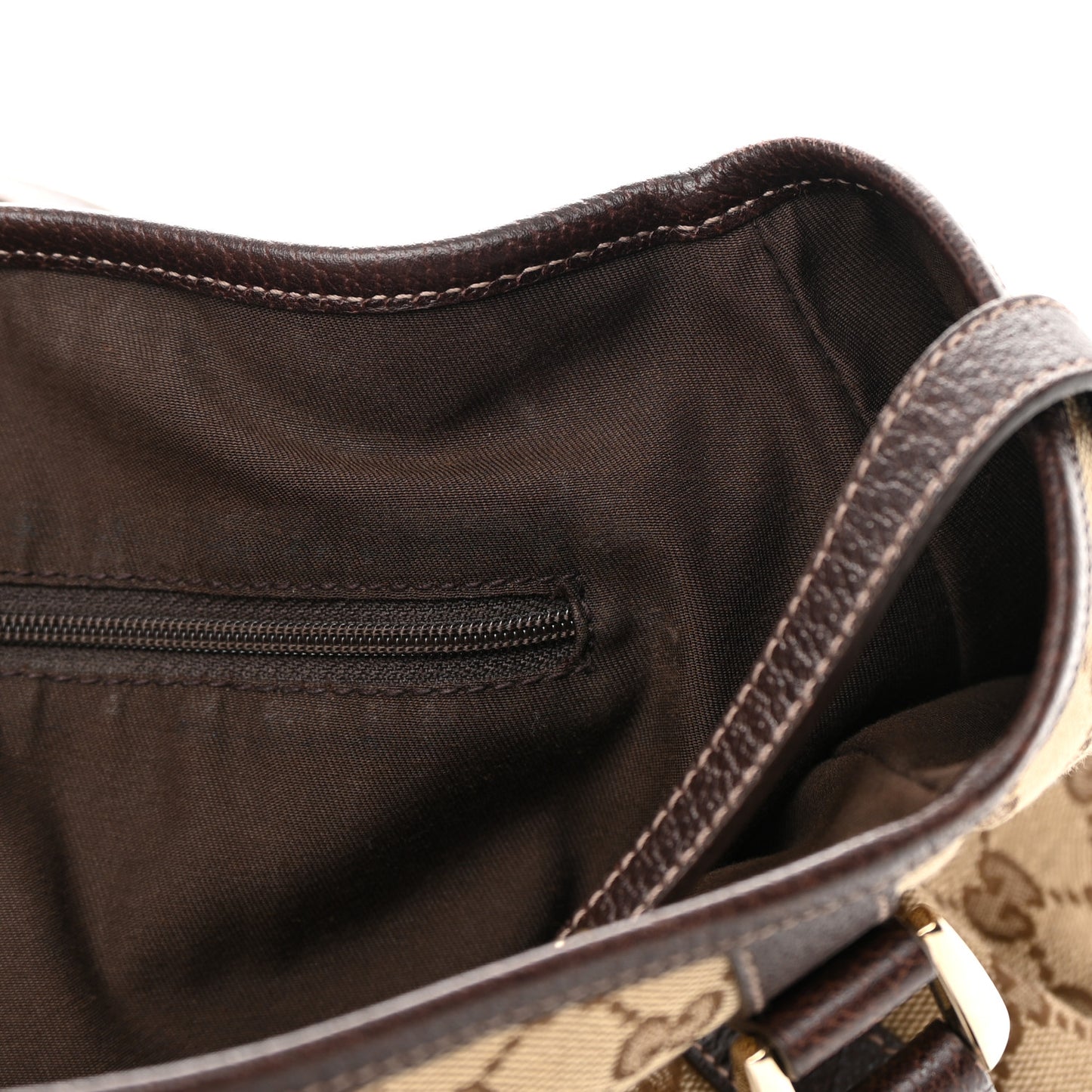 Monogram Medium Abbey Shoulder Bag Dark Brown